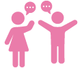 よく見たり聞いたりして自分で考え、伝えあえる子ども